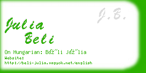 julia beli business card